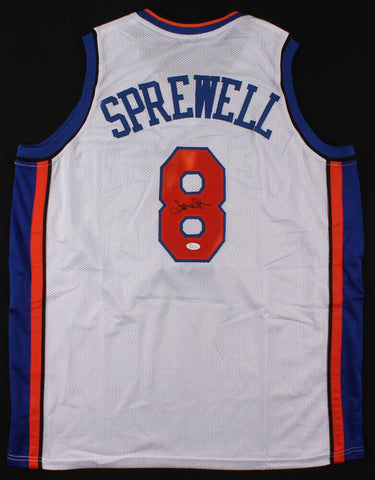 Latrell Sprewell Signed New York Knicks Jersey (JSA COA) 4xNBA All Star Forward