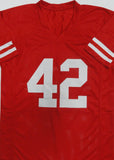 Badgers Linebacker TJ WATT Signed Custom Replica Wisconsin Red Jersey AUTO - BAS