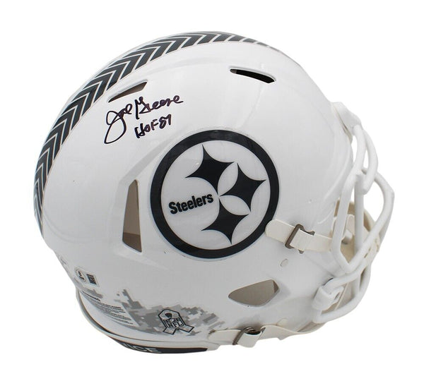 Joe Greene Signed Pittsburgh Steelers Speed Auth STS 3 NFL Helmet w/ "HOF 87"