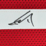 Framed Autographed/Signed Yao Ming 35x39 Houston Red Jersey BAS COA
