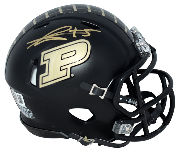 GEORGE KARLAFTIS AUTOGRAPHED PURDUE BOILERMAKERS BLACK MINI HELMET BECKETT