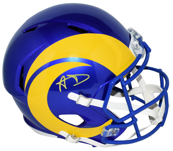 AARON DONALD AUTOGRAPHED LOS ANGELES RAMS FULL SIZE SPEED HELMET JSA
