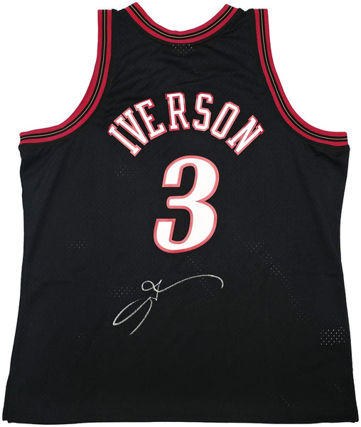 76ERS ALLEN IVERSON AUTOGRAPHED MITCHELL & NESS 1997-98 JERSEY 2X BECKETT 245733