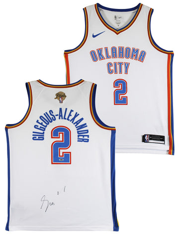Thunder Shai Gilgeous-Alexander Signed White Nike Swingman Jersey PSA #AP22765