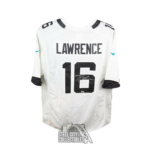 Trevor Lawrence Autographed Jaguars Nike White Football Jersey - Fanatics