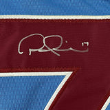 FRAMED Autographed/Signed RHYS HOSKINS 33x42 Retro Blue Jersey Beckett COA