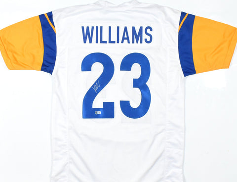 Kyren Williams Autographed White Pro Style Jersey - Beckett Hologram *Silver