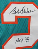 Bob Griese Signed/Inscribed Dolphins Aqua Custom Football Jersey Beckett 159706