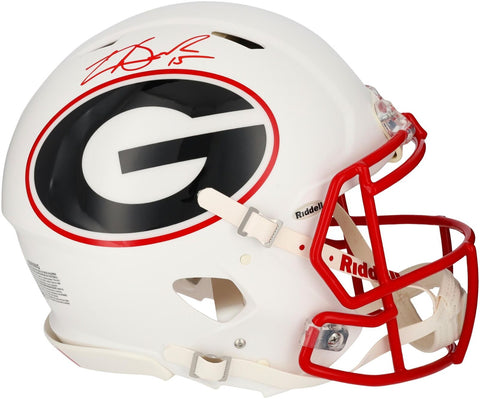 Carson Beck Georgia Bulldogs Autographed Riddell AMP Speed Authentic Helmet