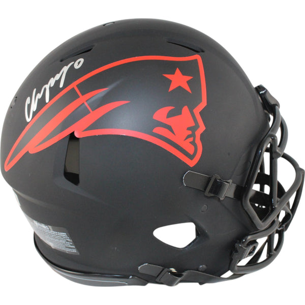 Christian Gonzalez Signed New England Patriots Pro Eclipse Helmet Beckett 50890