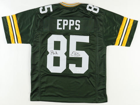 Phillip Epps Signed Packers Jersey (JSA COA) Green Bay Receiver 1982 to 1988