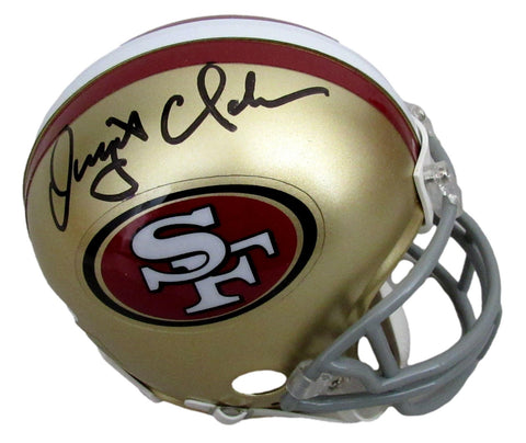 Dwight Clark/Steve Young Signed/Auto 49ers Mini Football Helmet JSA 213102