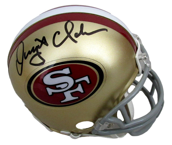 Dwight Clark/Steve Young Signed/Auto 49ers Mini Football Helmet JSA 213102