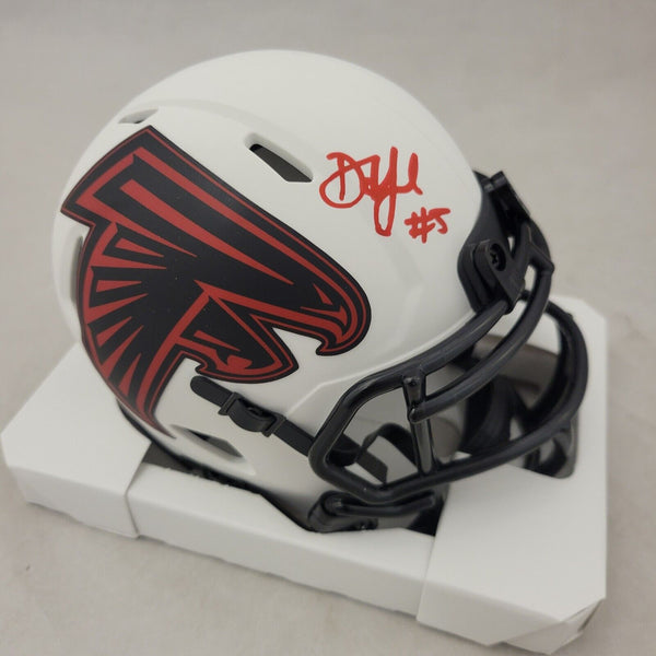 DRAKE LONDON SIGNED ATLANTA FALCONS LUNAR ECLIPSE SPEED MINI HELMET BECKETT