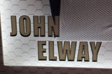 John Elway Autographed White Custom Denver Broncos Jersey Lighted Framed BAS COA