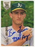 Ben Grieve Signed A's 1994 Stadium Club Draft Picks Rookie Card #84- (SS COA)