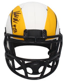 Kyren Williams Autographed Rams Lunar Eclipse Mini Speed Helmet Beckett