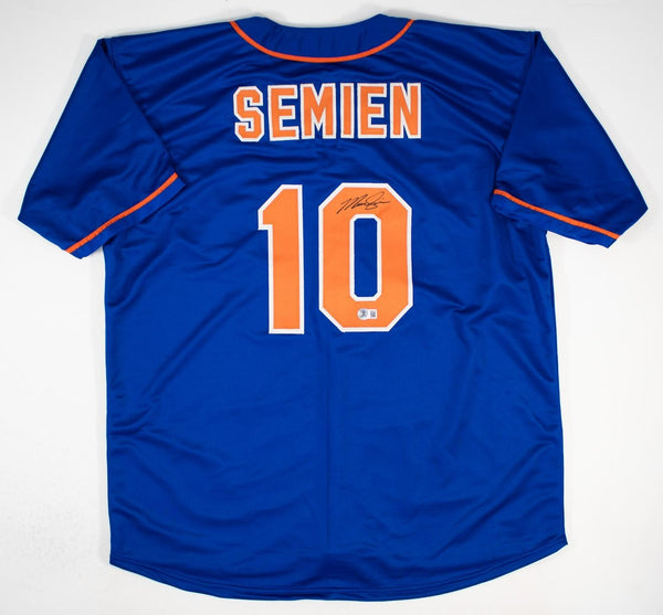 Marcus Semien Signed New York Mets Jersey (Beckett) 2023 World Champ / Infielder