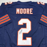 Autographed/Signed D.J. DJ Moore Chicago Retro Blue Jersey Beckett JSA COA