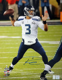 RUSSELL WILSON AUTOGRAPHED FRAMED 16X20 PHOTO SEAHAWKS SUPER BOWL RW 200373
