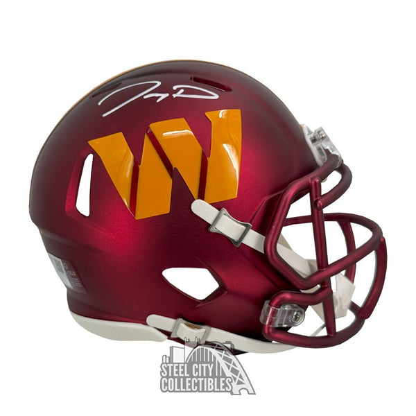 Jayden Daniels Autographed Commanders Speed Mini Football Helmet - Fanatics