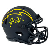 Justin Herbert Los Angeles Chargers Signed Riddell Eclipse Mini Helmet BAS