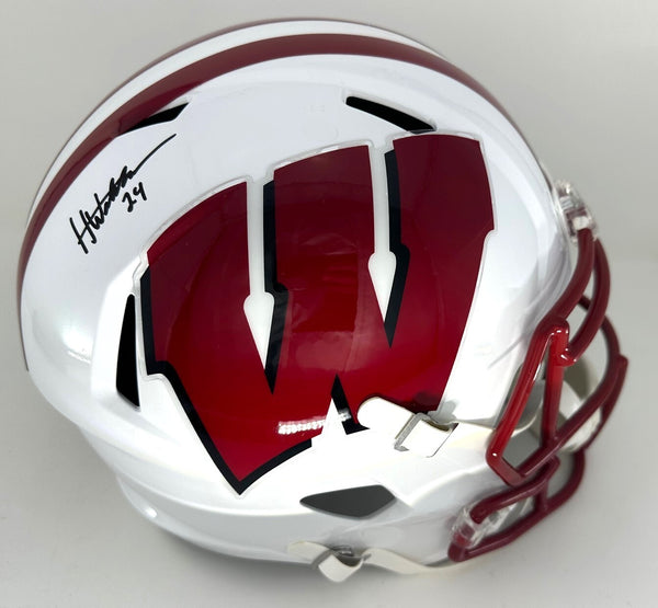 Badgers Safety HUNTER WOHLER Signed Full Size WI Replica Speed Helmet AUTO - JSA