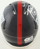 Tiki Barber Signed New York Giants Mini Helmet Inscribed "Go Big Blue" (Beckett)