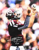 Johnny Manziel Autographed Texas A&M 16x20 Close Up Photo HT- Beckett W Hologram