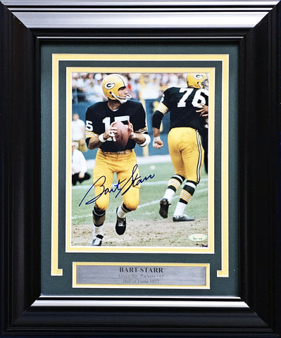 Bart Starr Autographed Framed 8x10 Photo Green Bay Packers Tristar Holo #282378