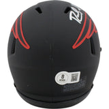 Randy Moss Autographed New England Patriots Eclipse Mini Helmet Beckett 48894