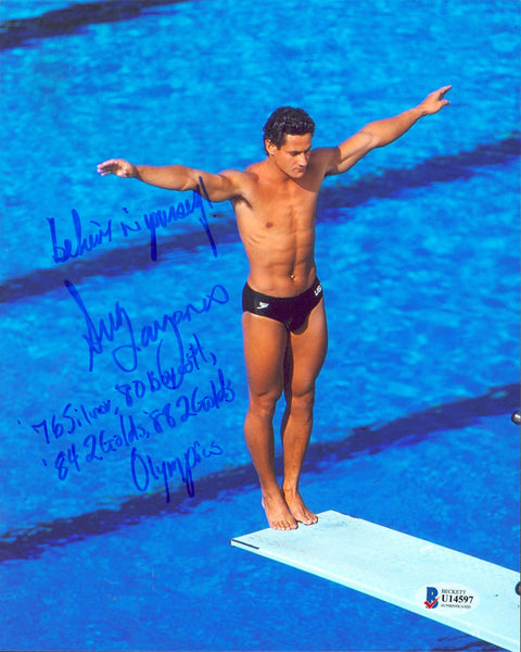 Greg Louganis Summer Olympics "5x Insc" Authentic Signed 8x10 Photo BAS #U14597