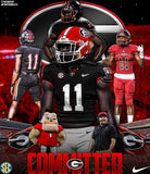 Jalon Walker Signed Georgia Bulldogs Jersey (Beckett) Falcons 2025 1st Rnd Pk LB