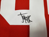 SAN FRANCISCO 49ERS JAVON KINLAW AUTOGRAPHED RED JERSEY BECKETT BAS 196408