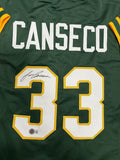 Athletics JOSE CANSECO Signed Replica Green Oakland Jersey AUTO - JSA