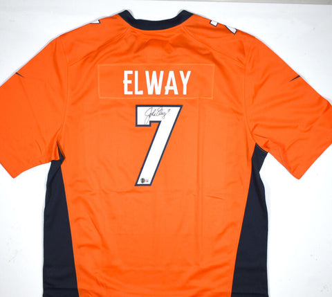 John Elway Denver Broncos Autographed Nike Game Jersey-Beckett W Hologram *Black