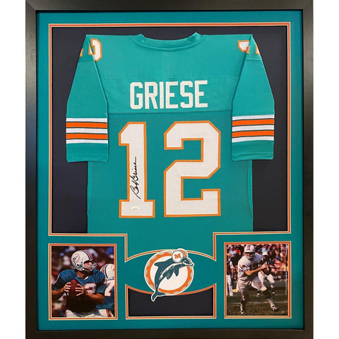 Bob Griese Autographed Signed Framed Miami Dolphins Jersey JSA