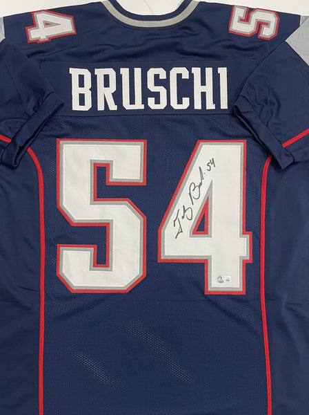 Patriots TEDDY BRUSCHI Signed Custom Replica New England Jersey AUTO - BAS