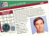 Davis Love III Autographed 1991 Pro Set #105 Trading Card Beckett 44871