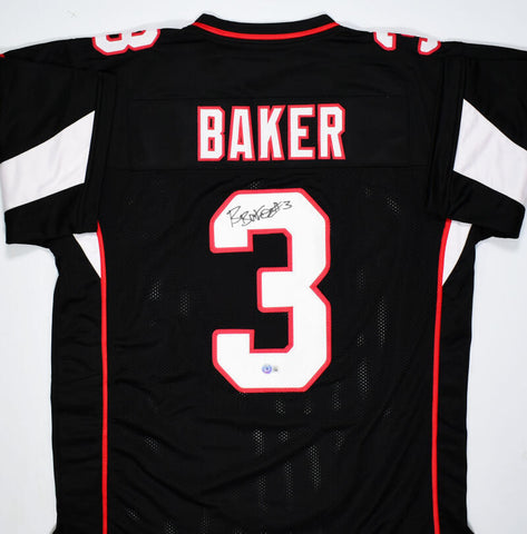 Budda Baker Autographed Black Pro Style Black Jersey- Beckett W Hologram *Black