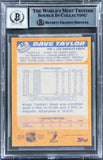 Kings Dave Taylor Signed 1988 Topps #46 Card Auto Gem Mint 10! BAS Slabbed
