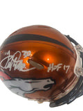 Terrell Davis Autographed Denver Broncos Orange Flash Mini Helmet BAS COA
