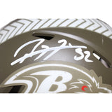 Ray Lewis Autographed Baltimore Ravens Salute Mini Helmet Beckett 42277