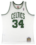 Celtics Paul Pierce "08 Finals MVP" Signed White M&N HWC Swingman Jersey Fan