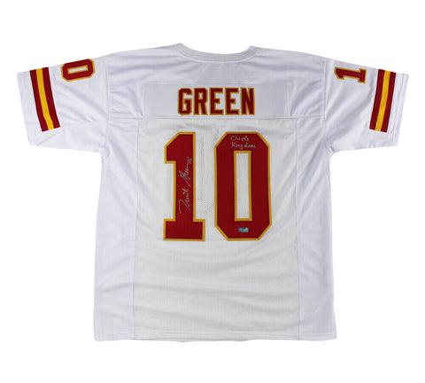 Trent Green Signed Kansas City Custom White Jersey w/Chiefs Kingdom