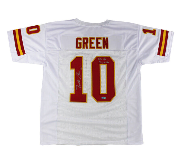Trent Green Signed Kansas City Custom White Jersey w/Chiefs Kingdom