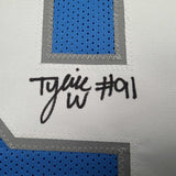 Autographed/Signed Tyleik Williams Detroit Blue Football Jersey Beckett BAS COA