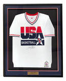 Larry Bird Signed Framed USA M&N Authentic Dream Team Shooting Shirt PSA/DNA