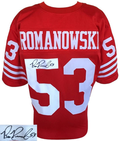 Bill Romanowski Signed San Francisco 49ers Jersey (SI Holo) 4xSuper Bowl Champio