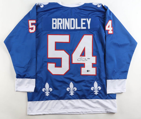 Gavin Brindley Signed Colorado Avalanche / Nordiques Throwback Jersey (Beckett)